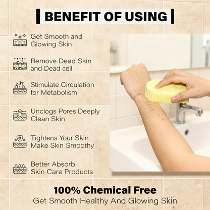 [2count]Magic Exfoliating Bath Sponge,3D Super Soft Exfoliating Bath Sponge,Skin Friendly and Reusable,Alternative to exfoliating Gloves,Random Color.